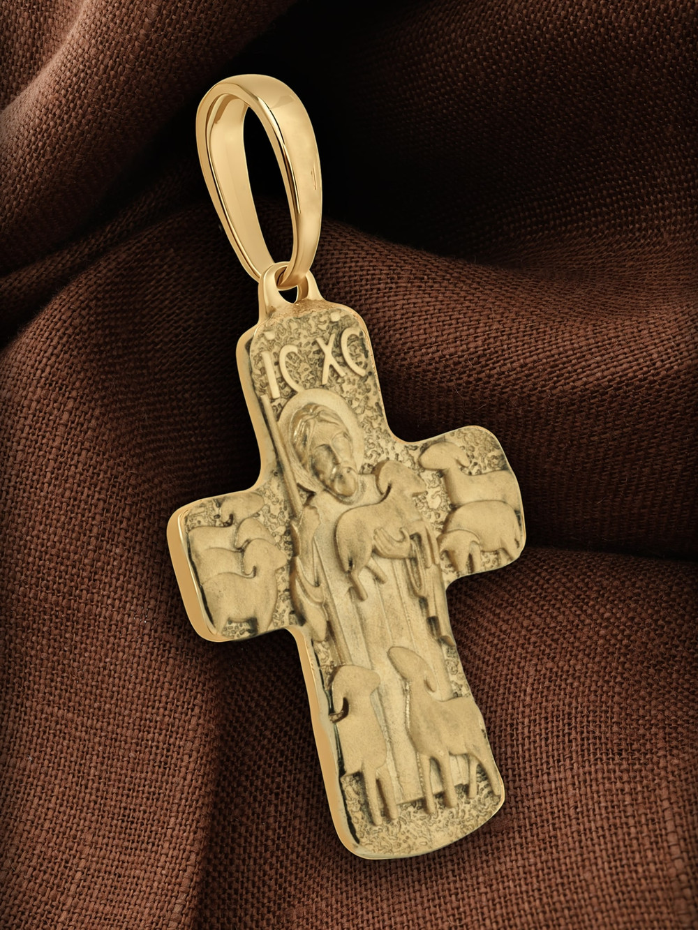 Крест из лимонного золота