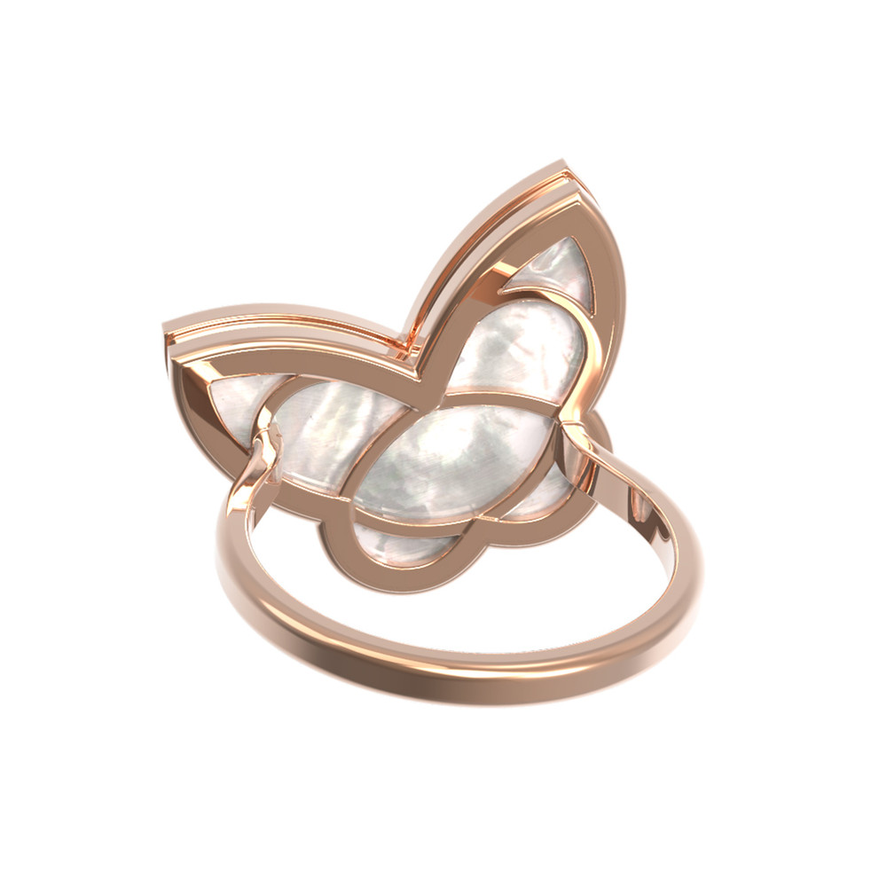 Кольцо из золота c перламутром