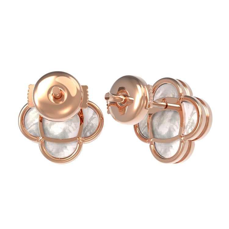 Серьги из золота c перламутром