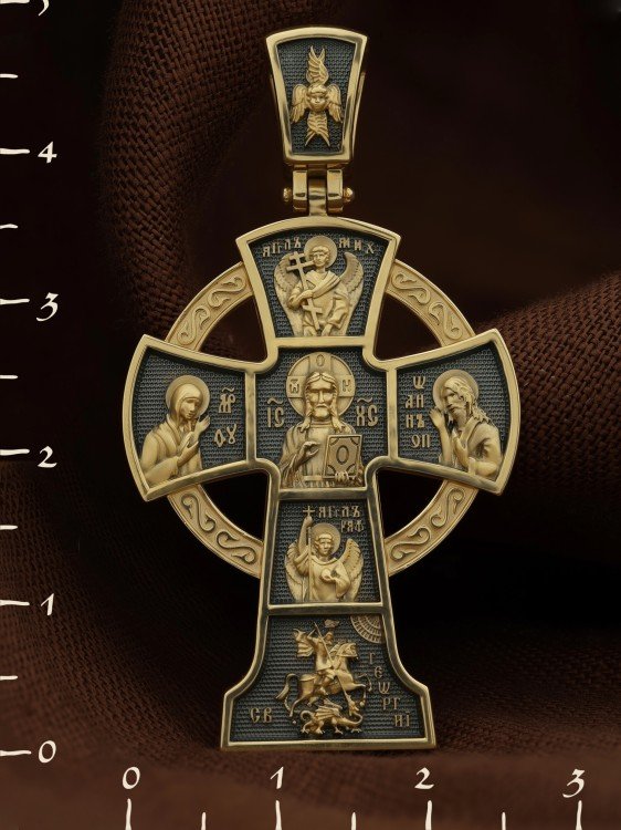 Крест из лимонного золота