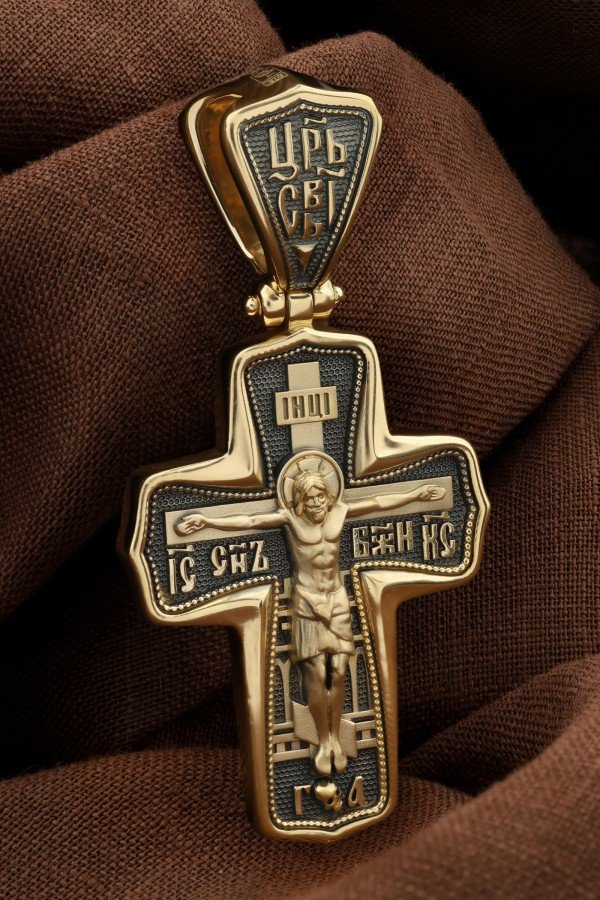 Крест из лимонного золота