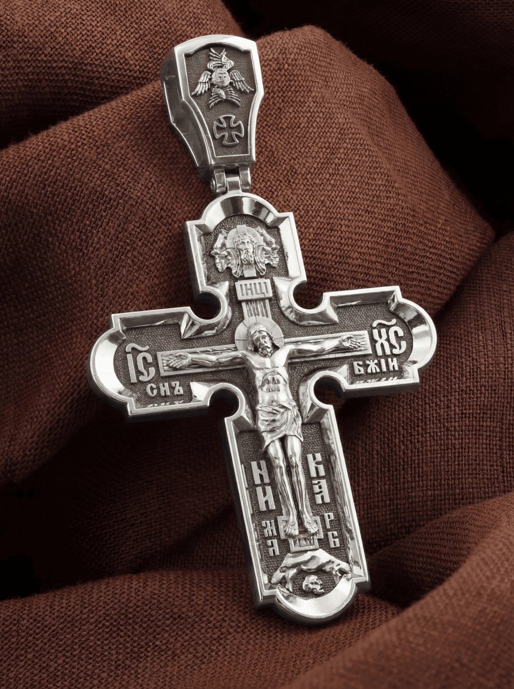 Крест из белого золота