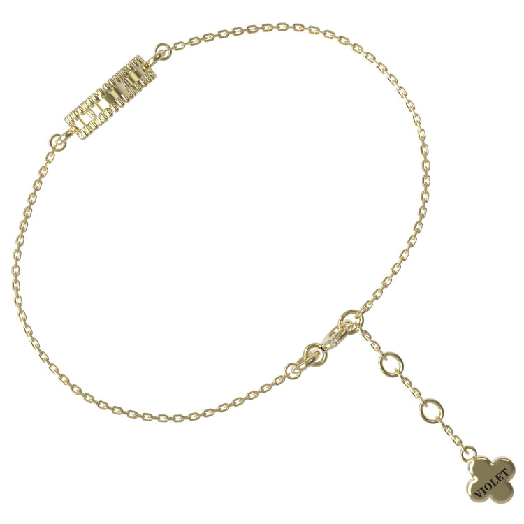 Браслет из лимонного золота c ониксом