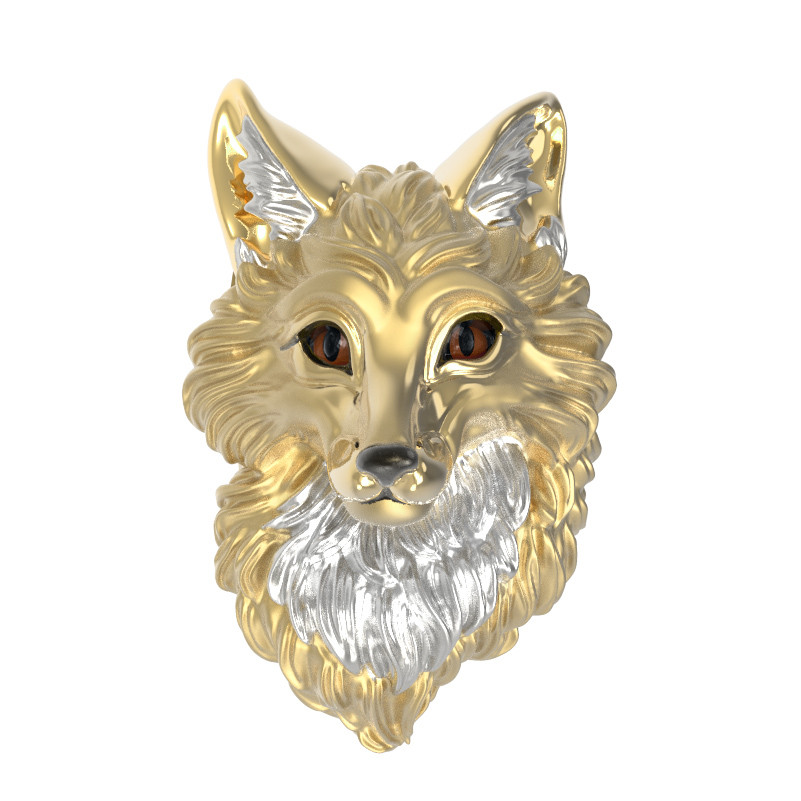 Подвеска из лимонного золота c эмалью