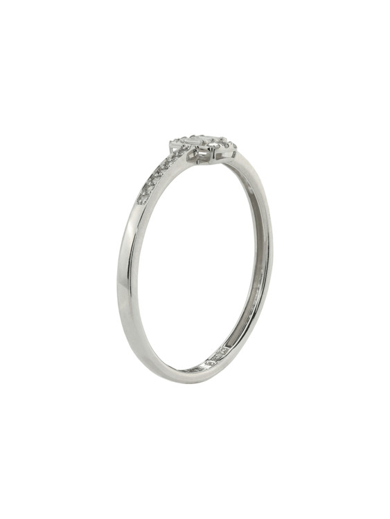 Кольцо из белого золота c бриллиантами