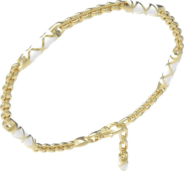 Браслет из лимонного золота c эмалью