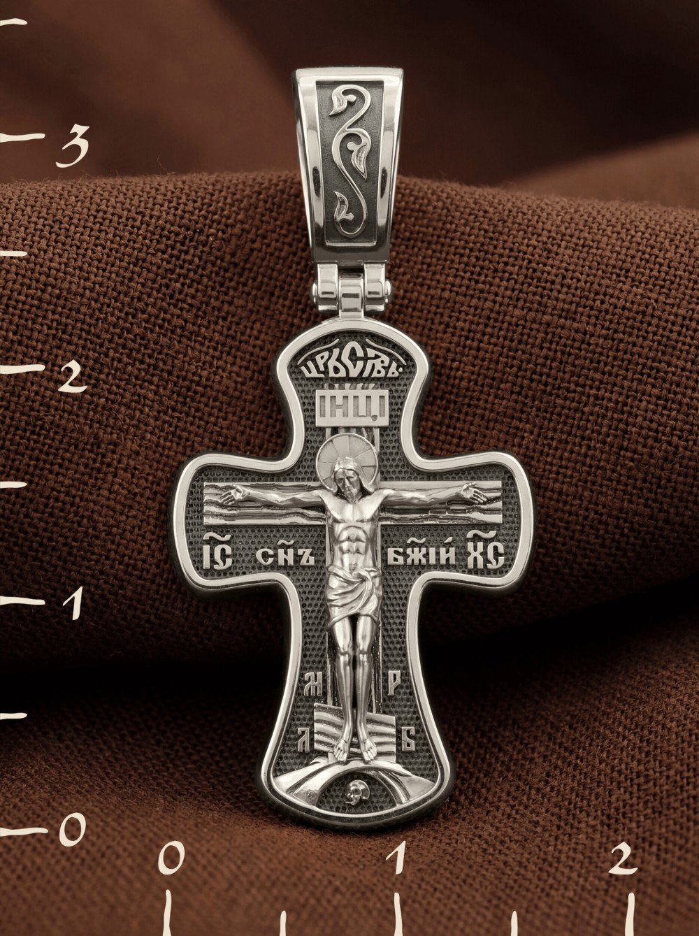 Крест из белого золота