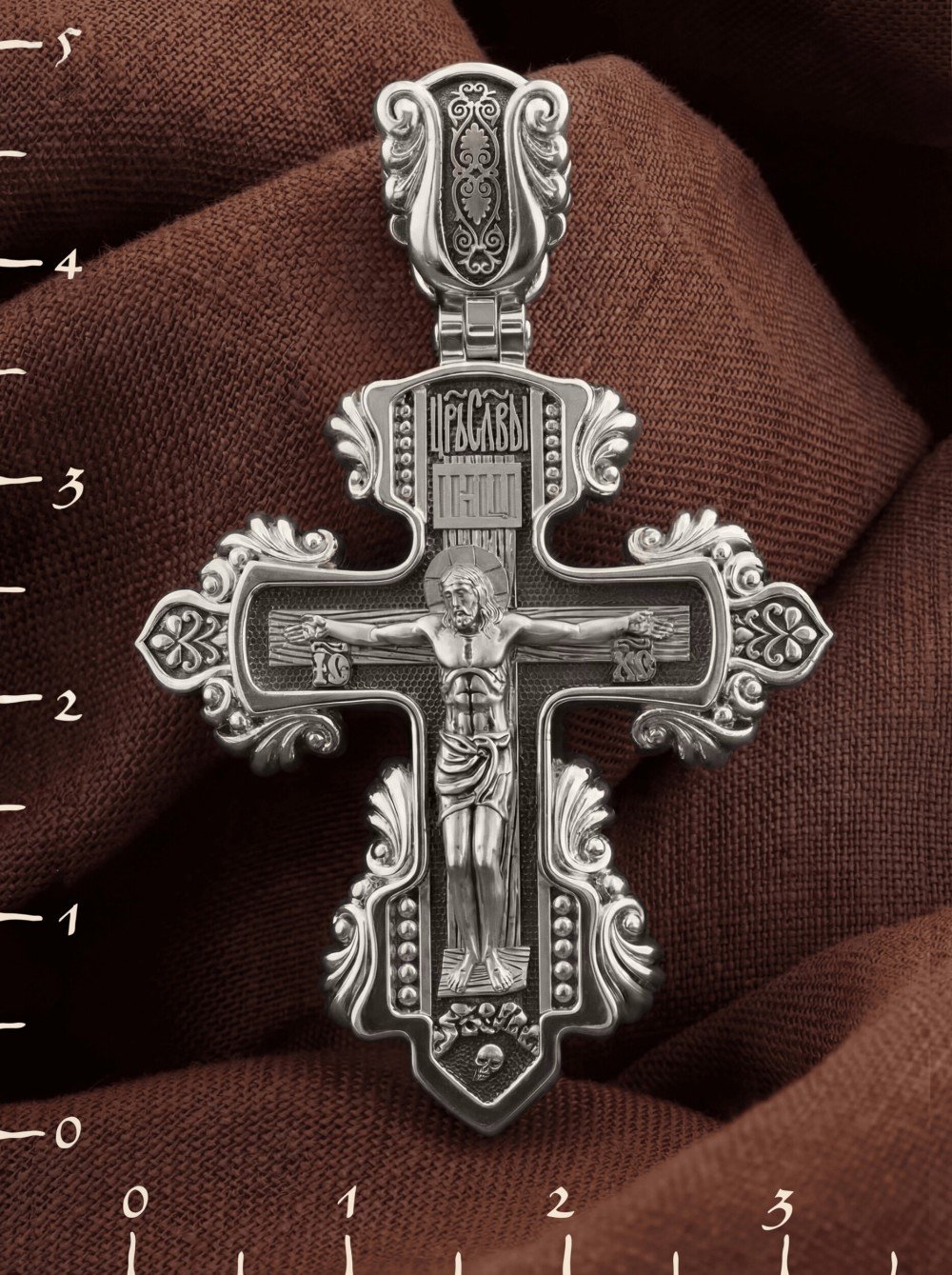 Крест из белого золота