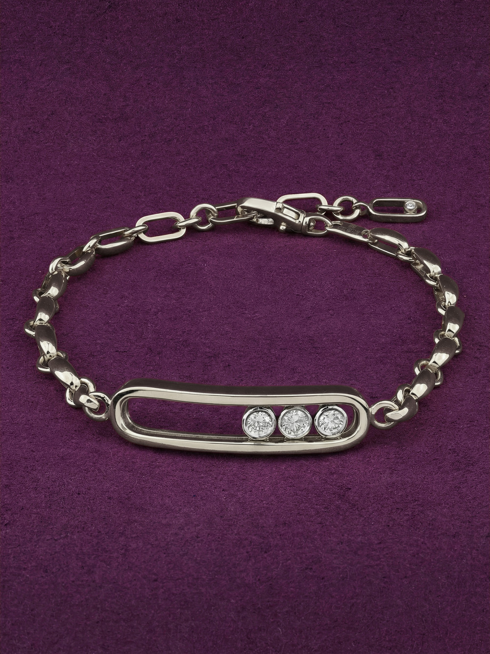 Браслет из белого золота c бриллиантами