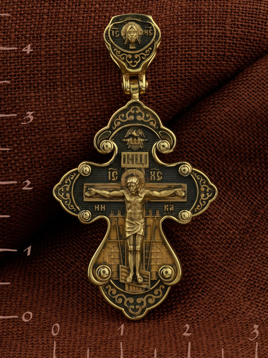 Крест из лимонного золота