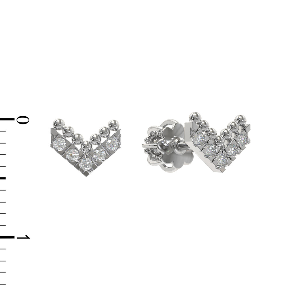 Серьги из белого золота c бриллиантами