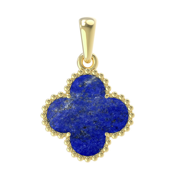 Подвеска из лимонного золота c лазуритом