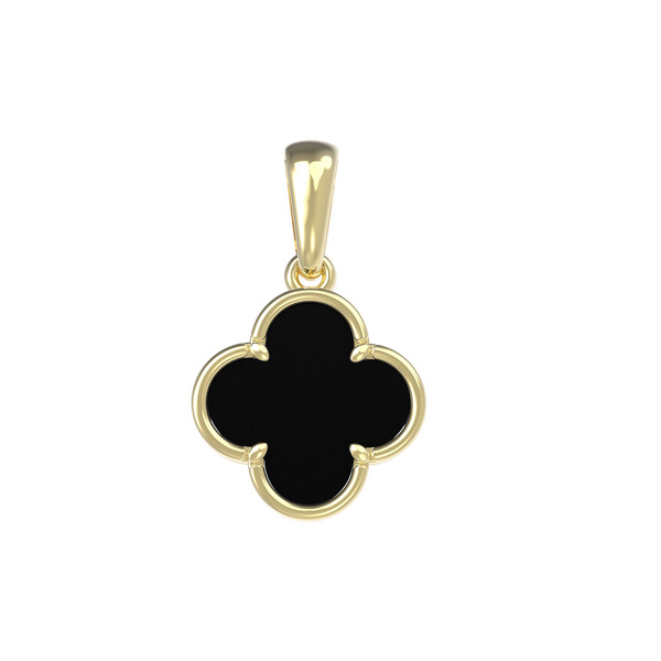 Подвеска из лимонного золота c ониксом