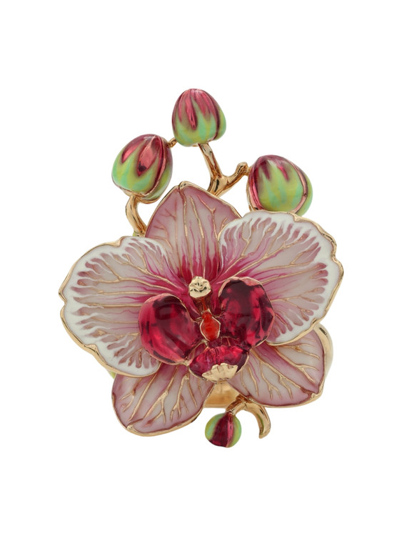 Кольцо из золота c эмалью