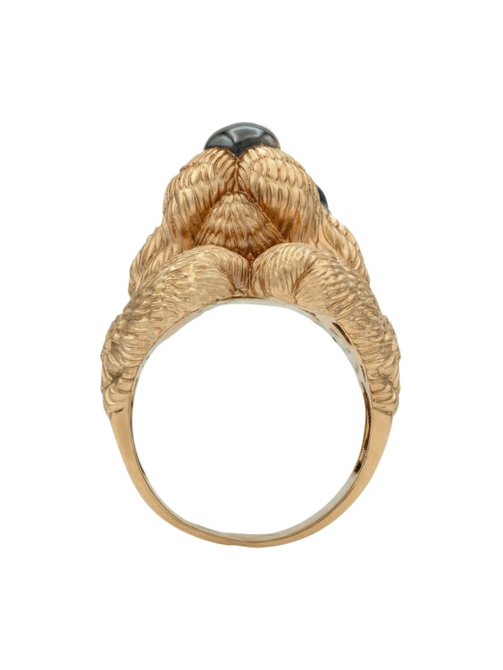 Кольцо из золота c эмалью