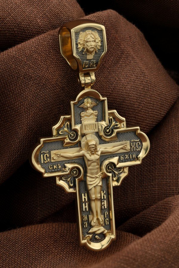 Крест из лимонного золота