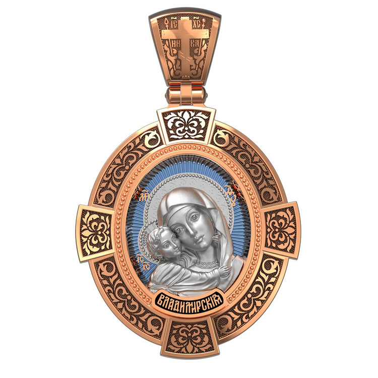 Образок из золота c эмалью