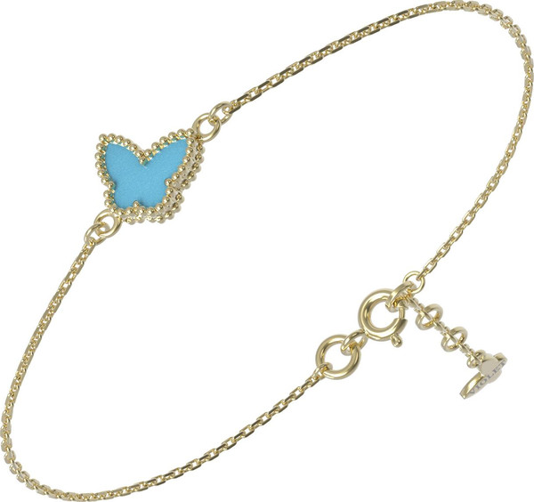 Браслет из лимонного золота c бирюзой