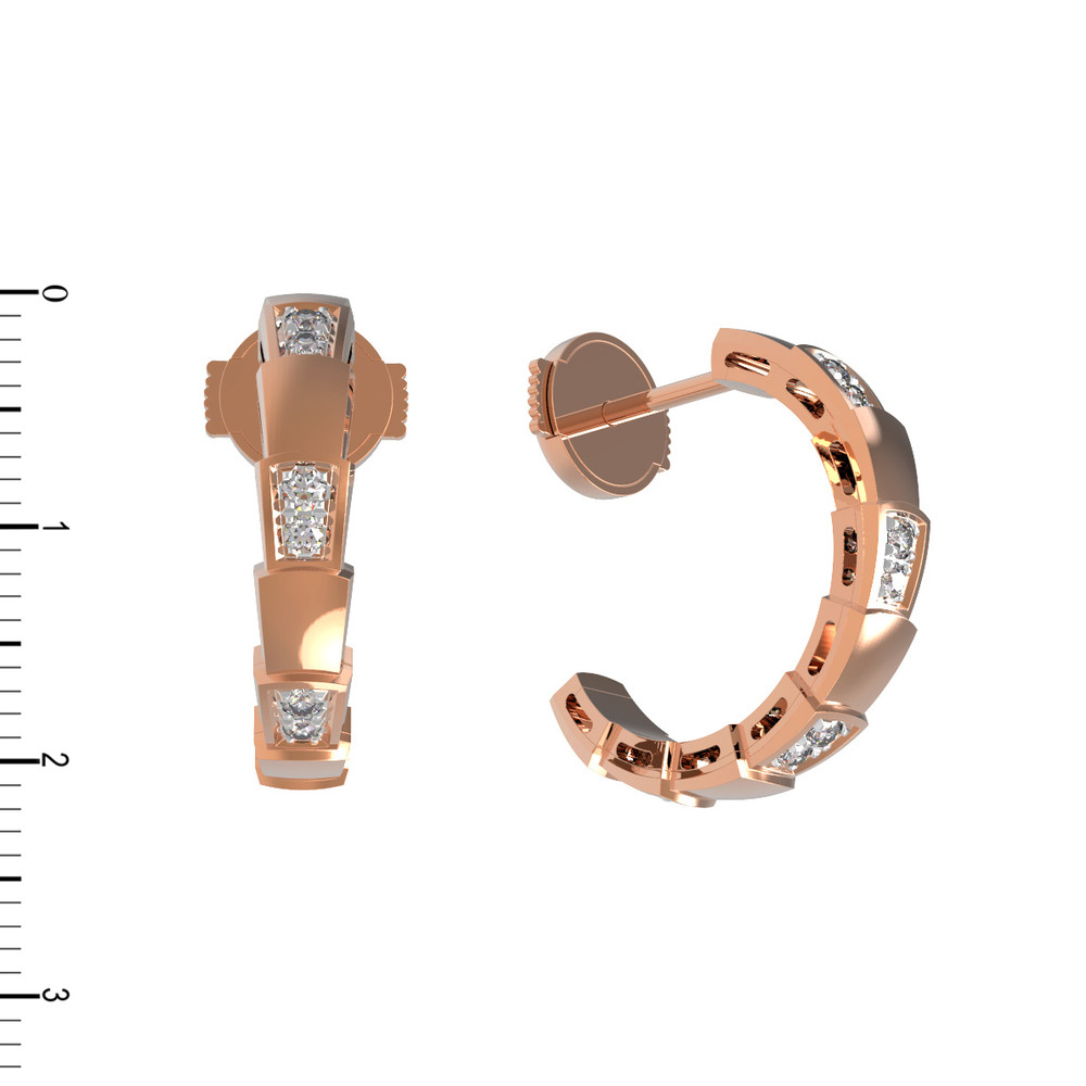 Серьги из золота c бриллиантами