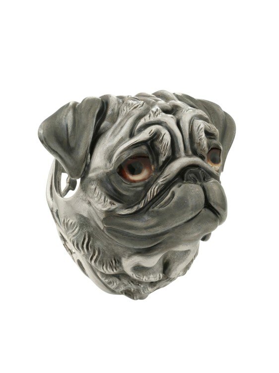 Подвеска из белого золота c эмалью