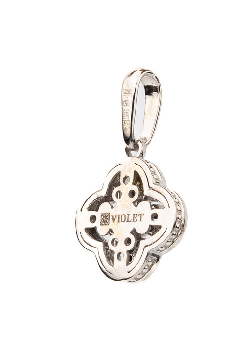 Подвеска из белого золота c бриллиантами