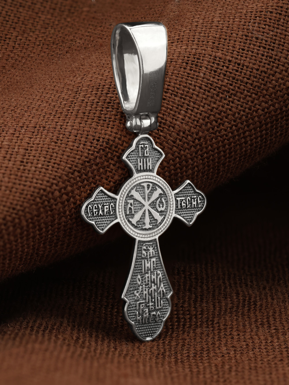 Крест из белого золота