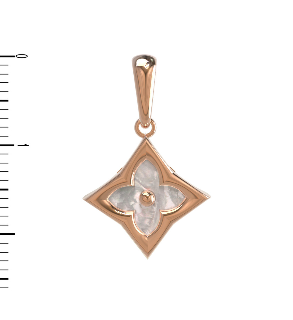 Подвеска из золота c перламутром