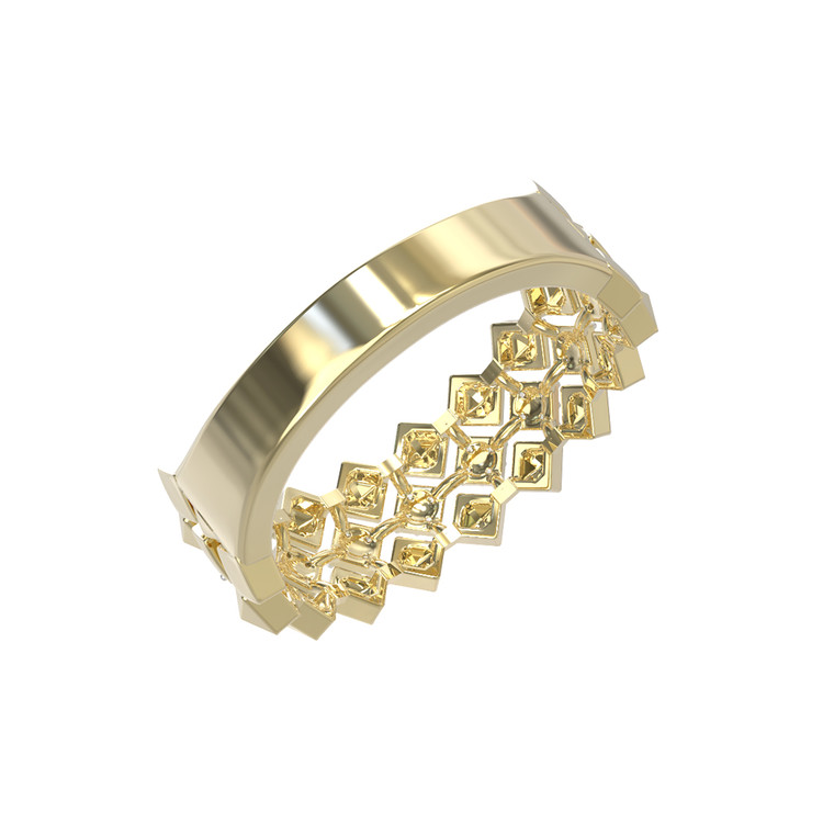 Кольцо из лимонного золота c бриллиантами