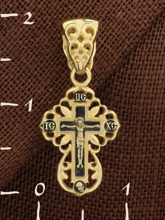 Крест из лимонного золота