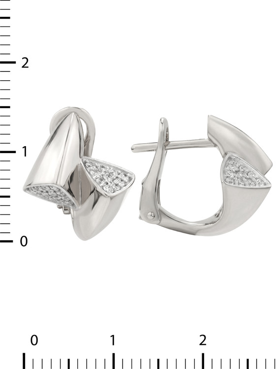 Серьги из белого золота c бриллиантами