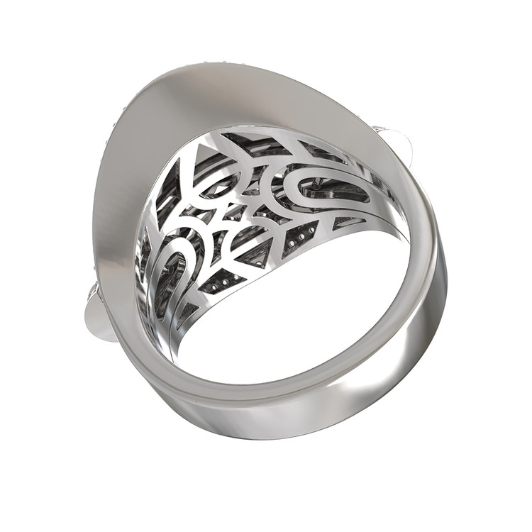 Кольцо из белого золота c бриллиантами