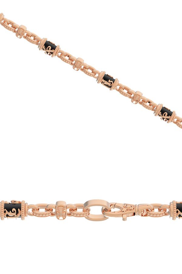 Цепь из золота c ониксом