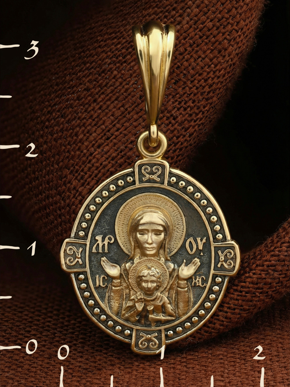 Образок из лимонного золота