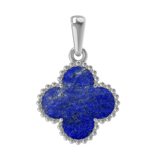 Подвеска из белого золота c лазуритом
