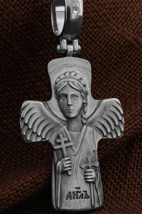 Крест из белого золота