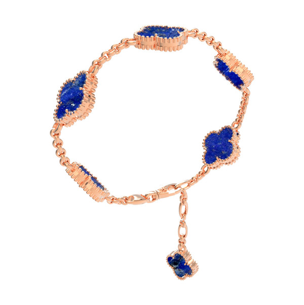 Браслет из лимонного золота c лазуритом