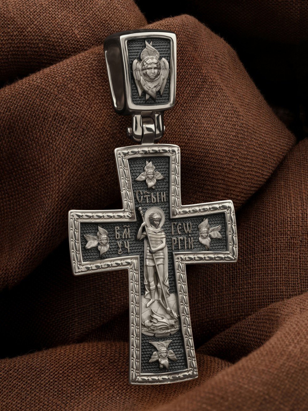 Крест из белого золота