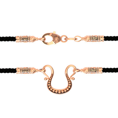 Шнурок шёлковый из золота c шёлковым шнурком