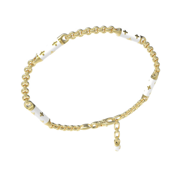 Браслет из лимонного золота c эмалью