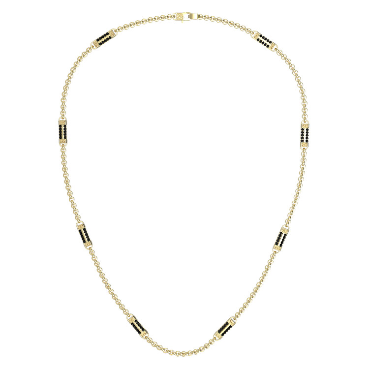Цепь из лимонного золота c ониксом