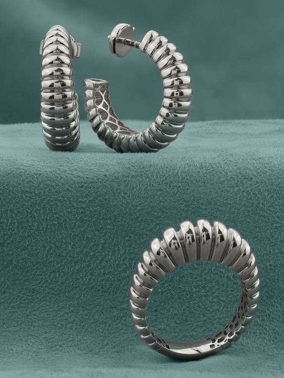 Кольцо из белого золота