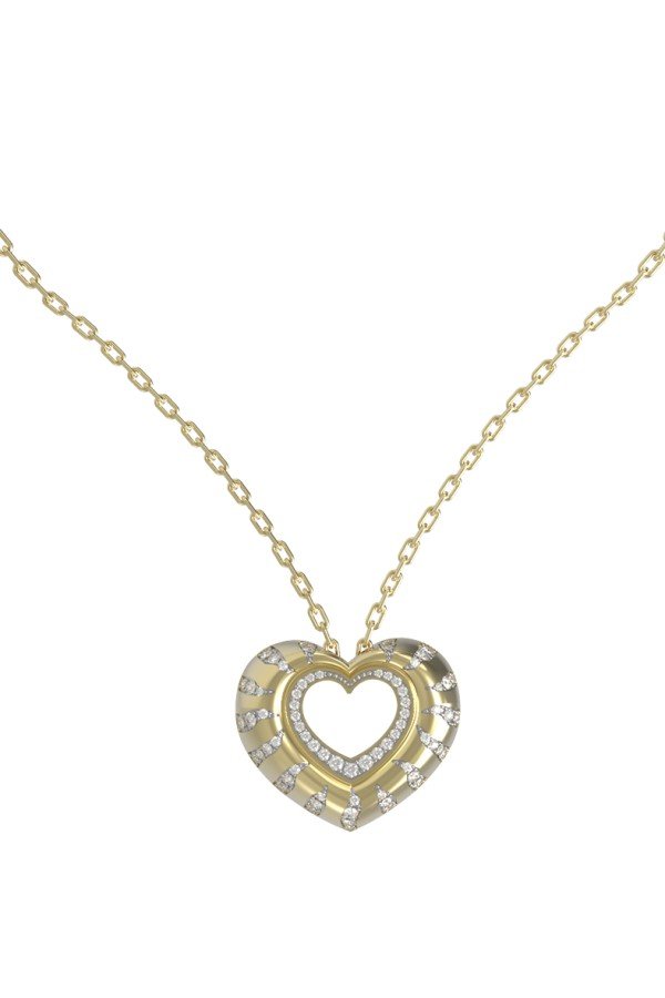 Колье из лимонного золота c бриллиантами